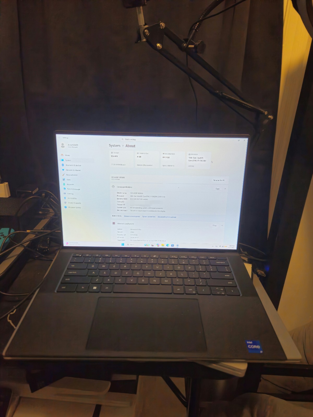 Dell XPS 15 9530 Gaming Workstation i7 64GB DDR5 1TB NVME Intel Arc A370M GPU