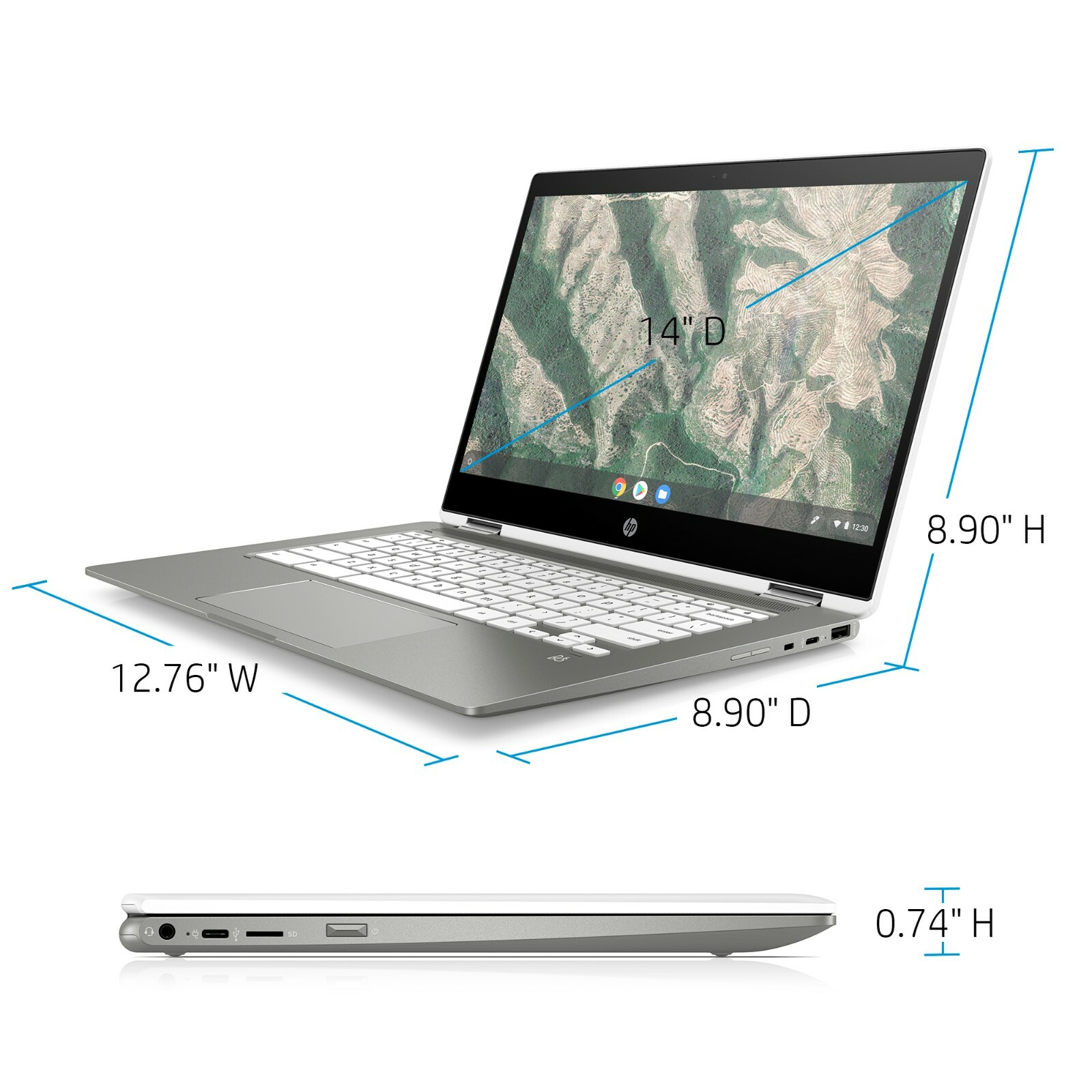 HP 14a-na0031wm 14 inch (64GB, Intel Pentium, 2.70GHz, 4GB) Chromebook -…