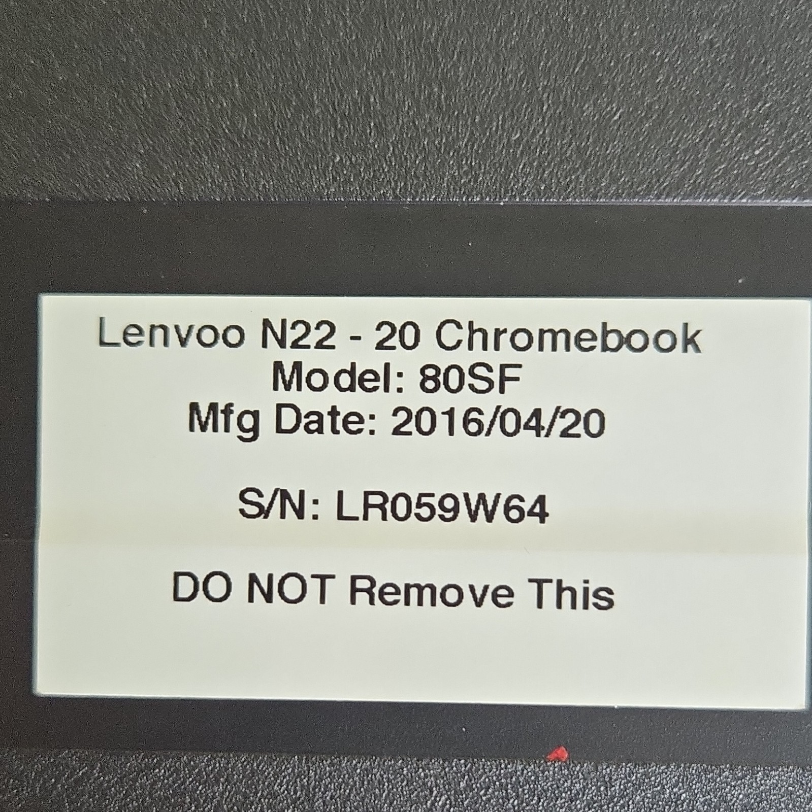 Lenovo N22-20 Chromebook 11.6in 4GB 16GB eMMC Chrome OS Black