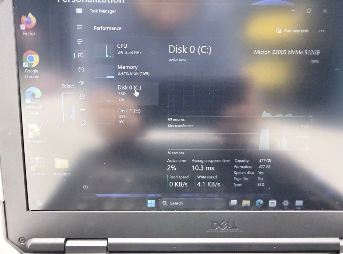 Dell 5420 Rugged 14” FHD, Touch, Sunlight Readable, Core i5-8350U, Wind 11 Pro