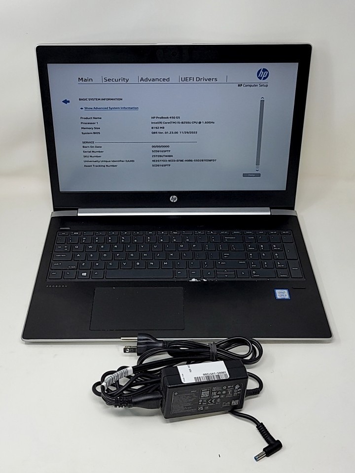 HP PROBOOK 450 G5 2ST09UT-ABA Laptop Intel I5-8250U 8GB 256GB
