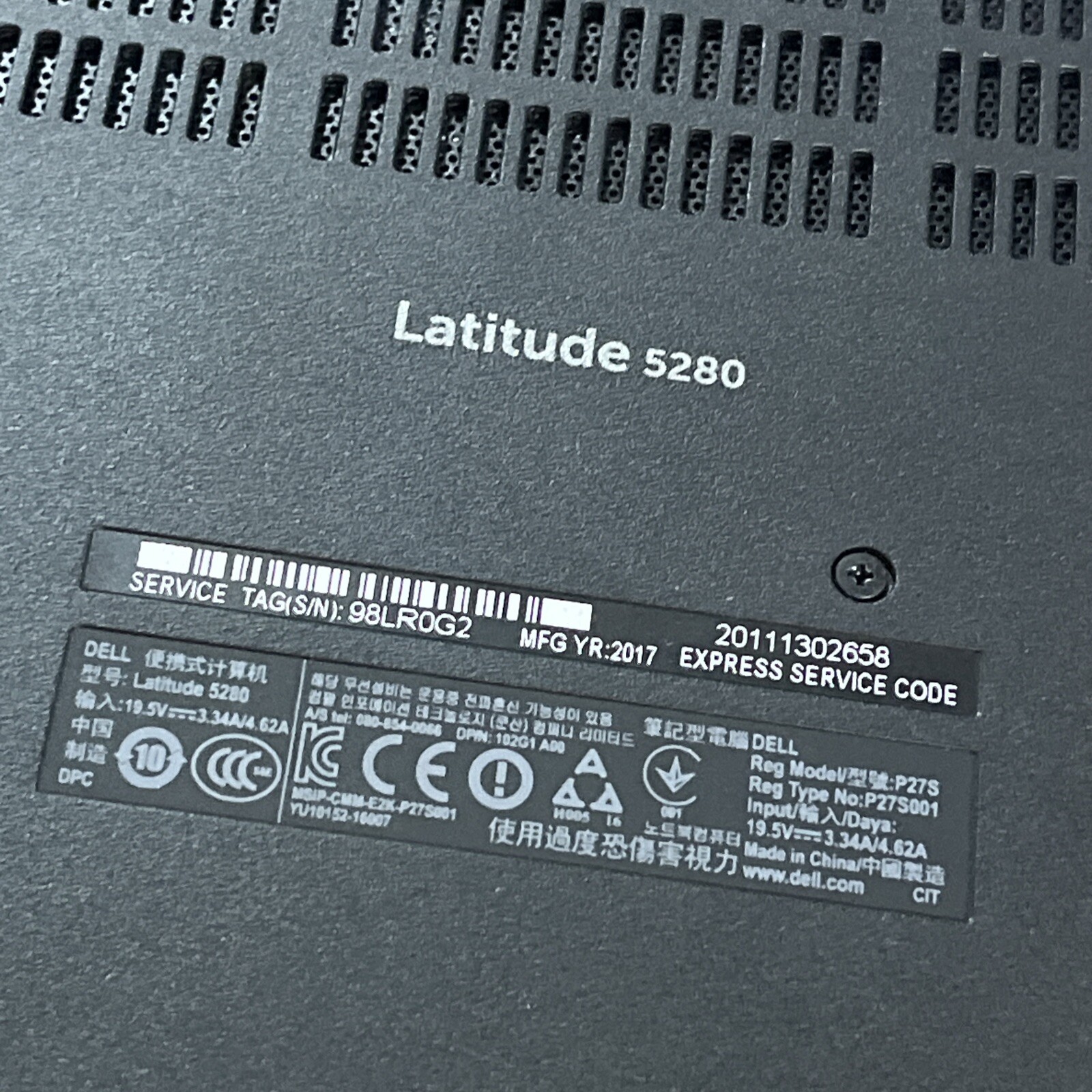 DELL LATITUDE 5280 INTEL CORE I3-7100U 2.40GHZ 8GB RAM NO HD –