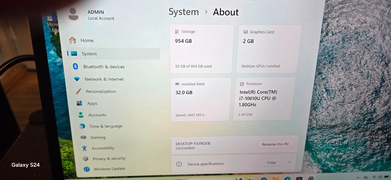 Lenovo ThinkPad P14s Gen 1 • UHD 4K Display • NVIDIA Quadro P520 • i7 • 32GB