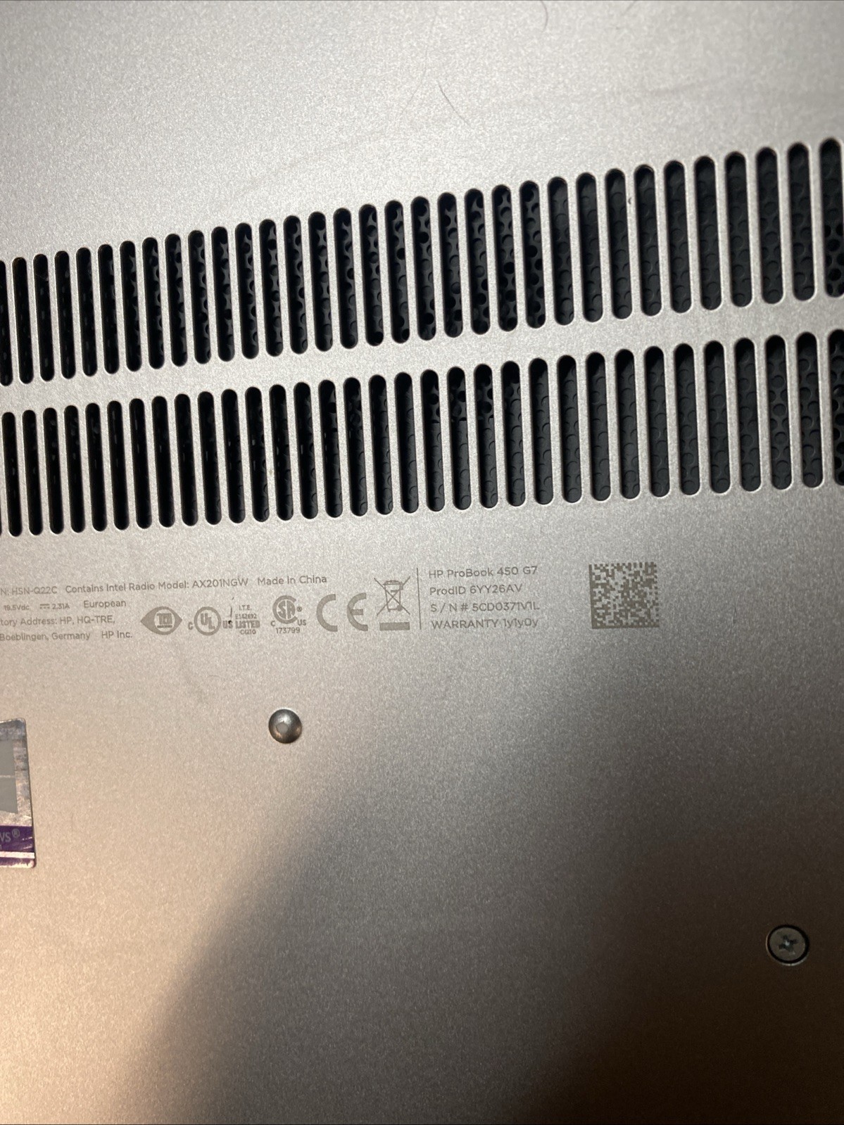 HP ProBook 450 G7 i5-10210u 1.6GHz, 16GB Ram, 512GB SSD, Windows 11