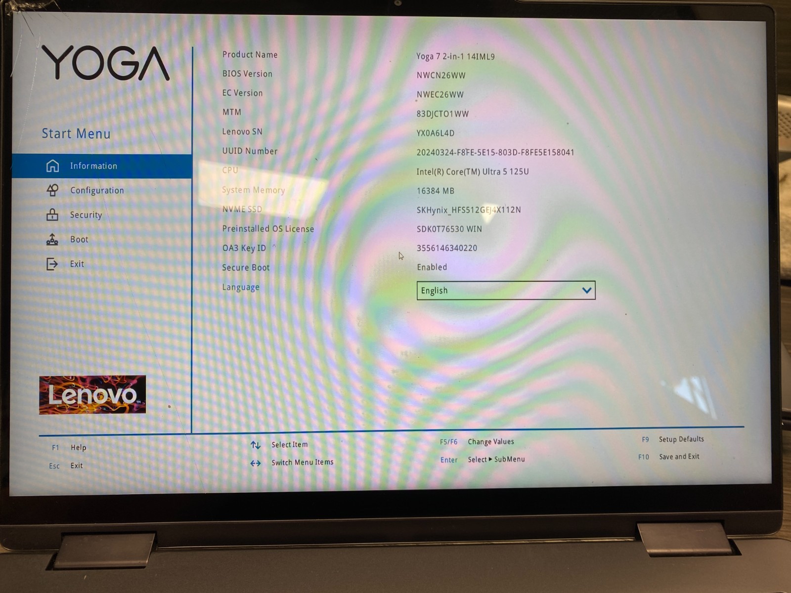 Lenovo Thinkpad Yoga 7 2-in-1 Touch Ultra 5 125U 16GB 512GB SSD – Cracked PARTS