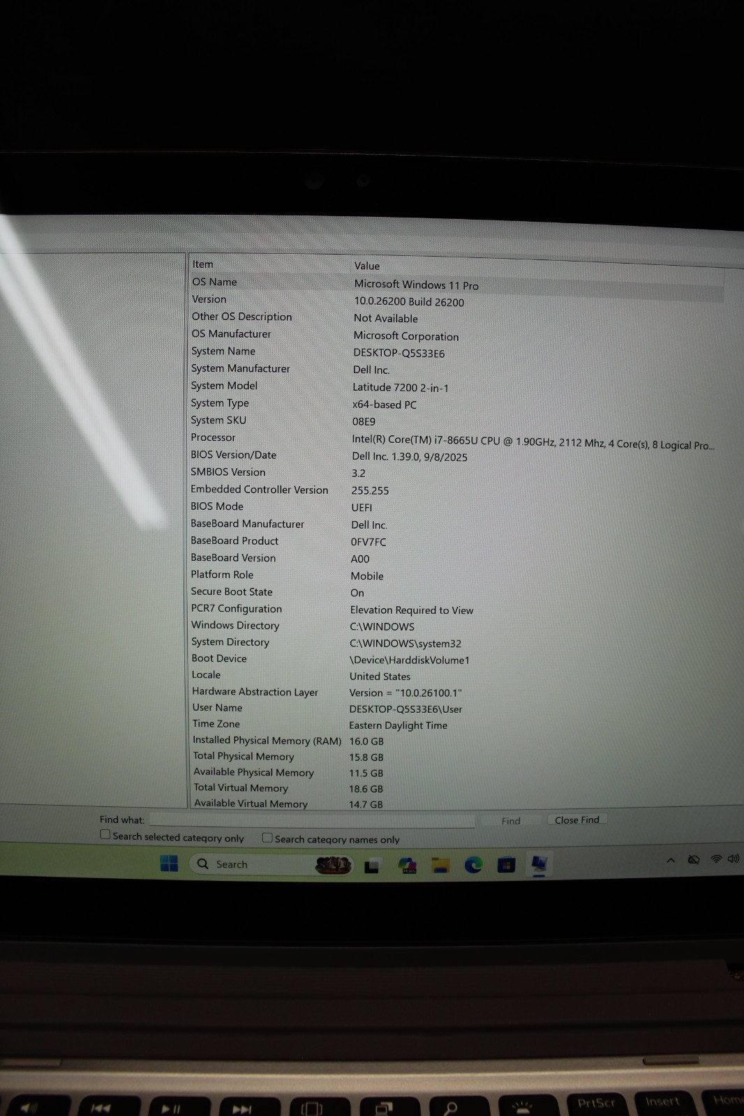 Dell Latitude 7200 2in1 I7-8665U 256GB NvME- 16GB LP Win11Pro TS – C-Descrip