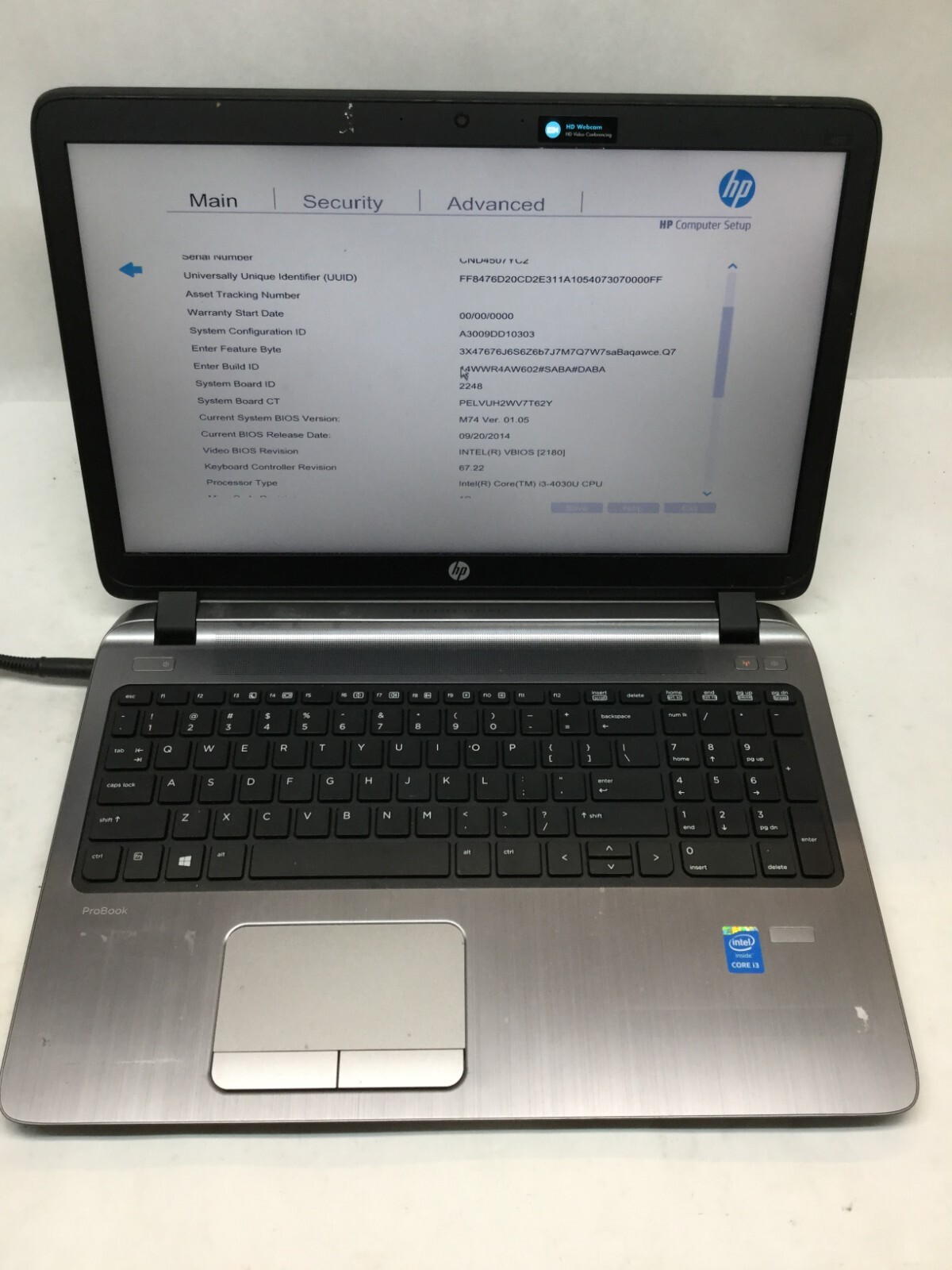 HP ProBook 450 G2 15″ Laptop Intel Core i3 4th Gen. -MZ