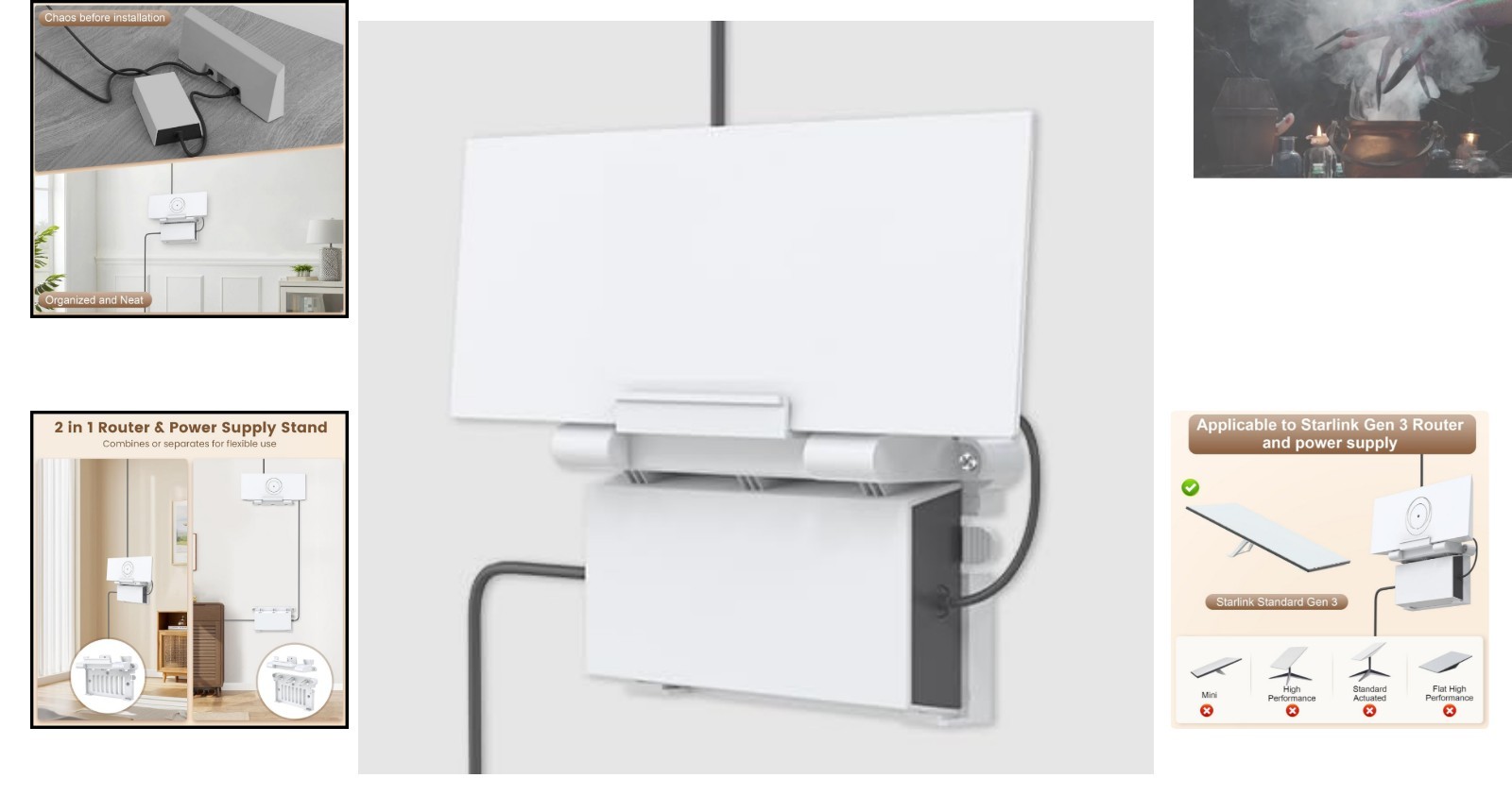 Compact & Secure 2-in-1 Starlink Gen 3 Mount Kit: Perfect for Modern Homes