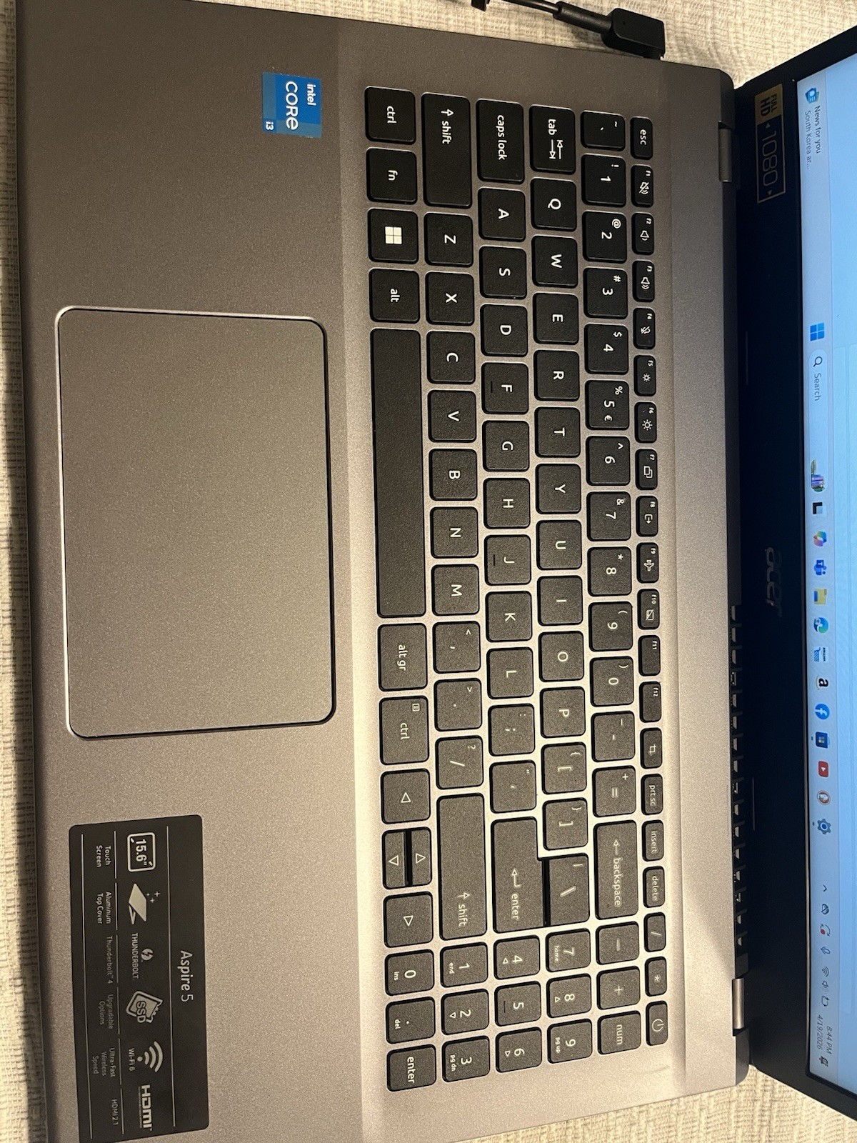 Acer Aspire5 Touchscreen Laptop 15.6-inch Intel Core I3 8GB RAM