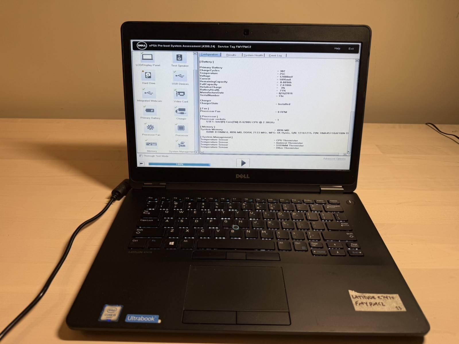 Dell Latitude E7470 Laptop Intel Core i5 6th Gen No HD/OS/AC Adapter