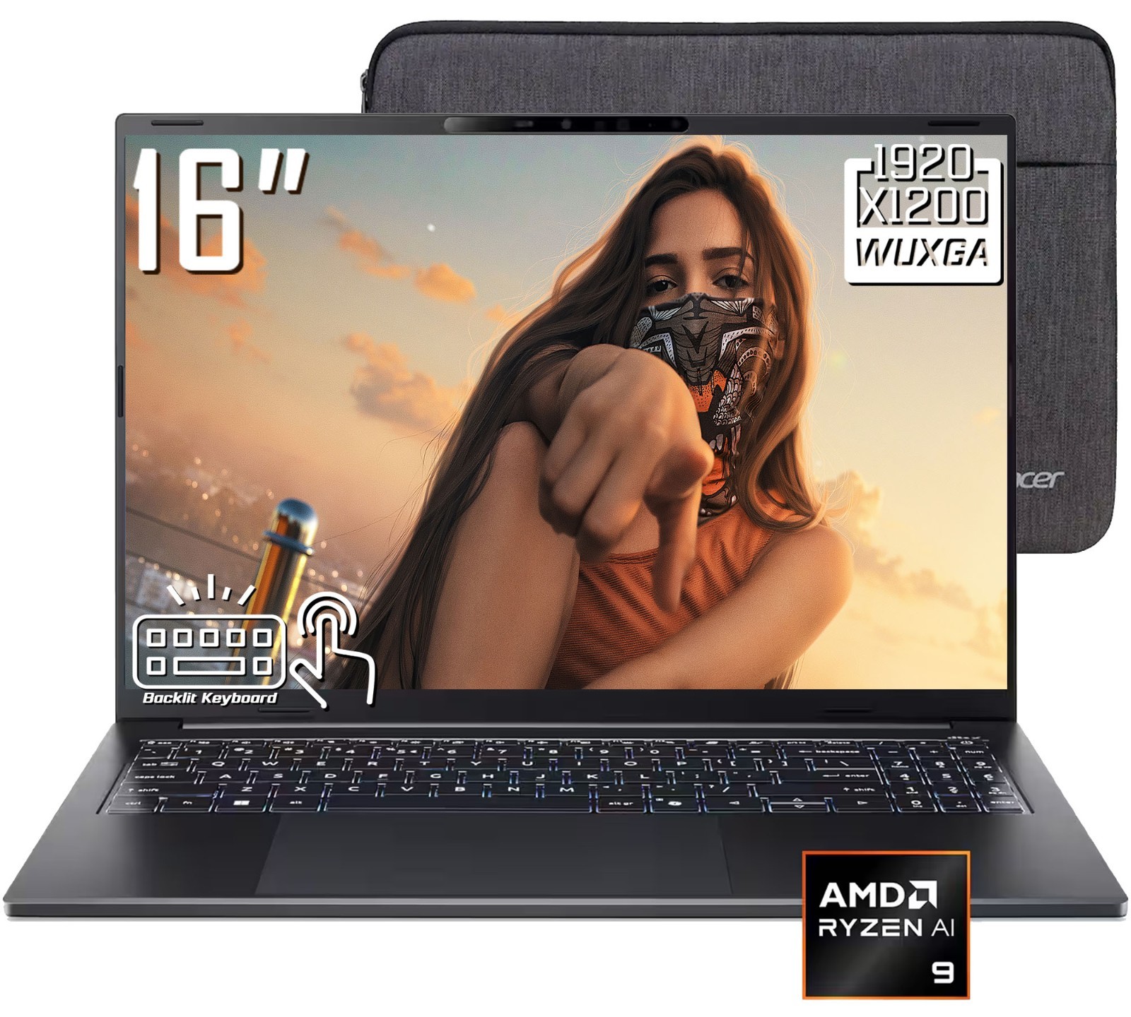 Acer Swift Go 16″ WUXGA Touchscreen Laptop AMD Ryzen AI 9 465 32GB RAM 2TB SSD