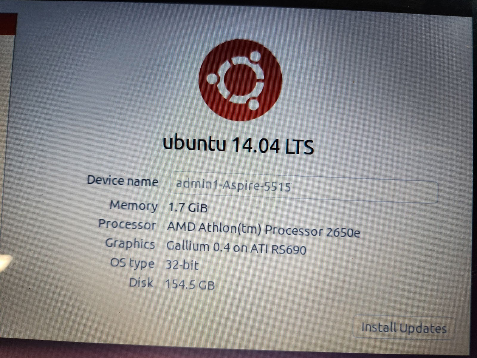 Acer Aspire 5515 Laptop