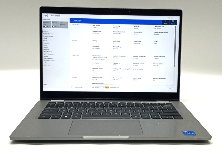 Dell Latitude 5320 TOUCH i5-1135G7@2.4GHz 8GB RAM 256GB NVMe Win 11 Pro WH813*!