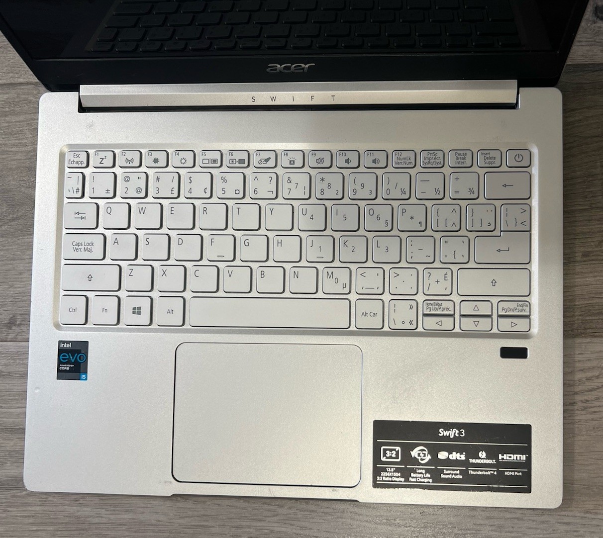 Acer Swift SF313-53 13″ 2k QHD Display i5 11th Gen CPU 8GB RAM 120GB SSD Win 11H