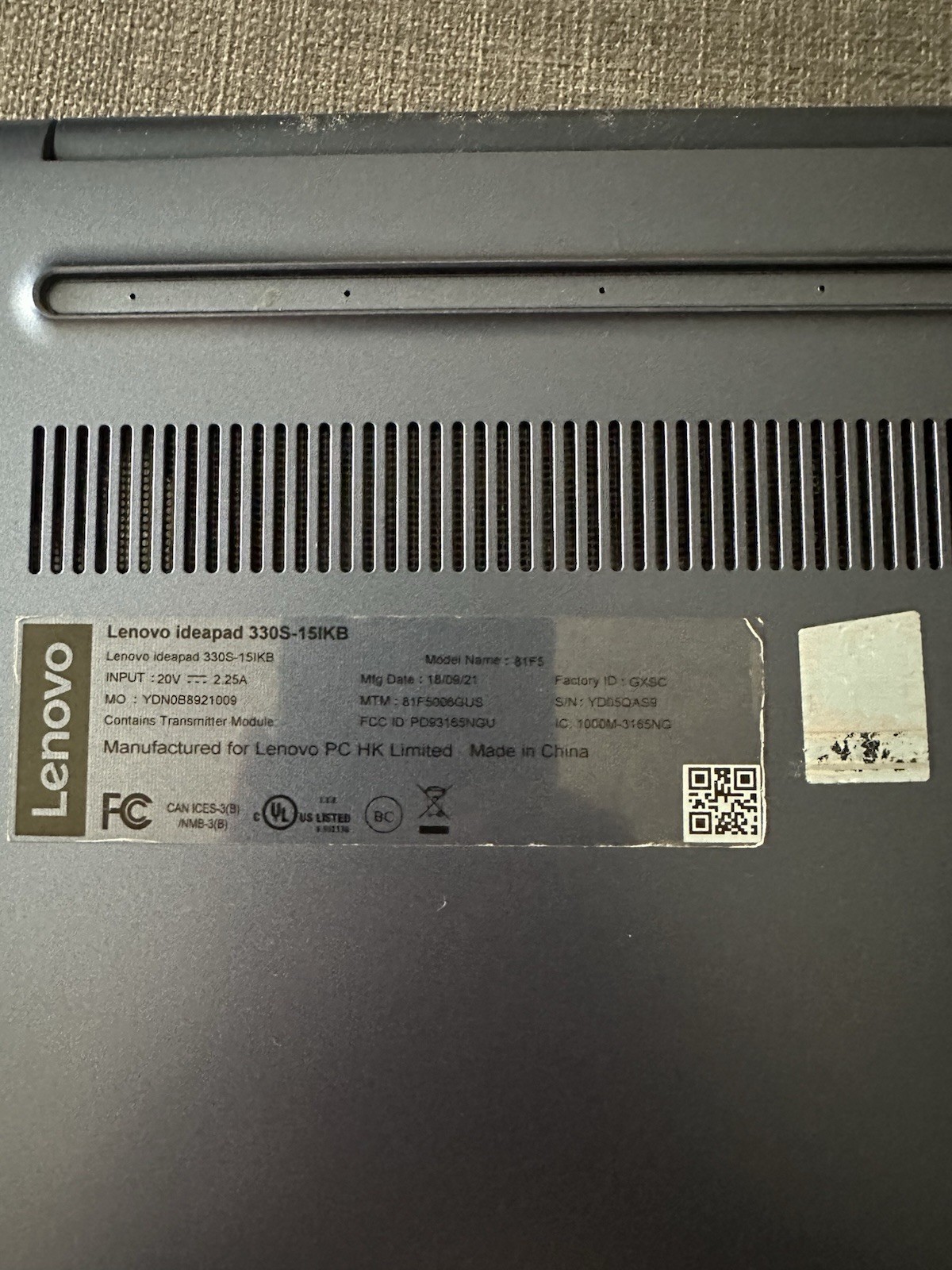 Lenovo IdeaPad 330S-15IKB Intel Core i5 8th Gen Blue Laptop Casual Computing