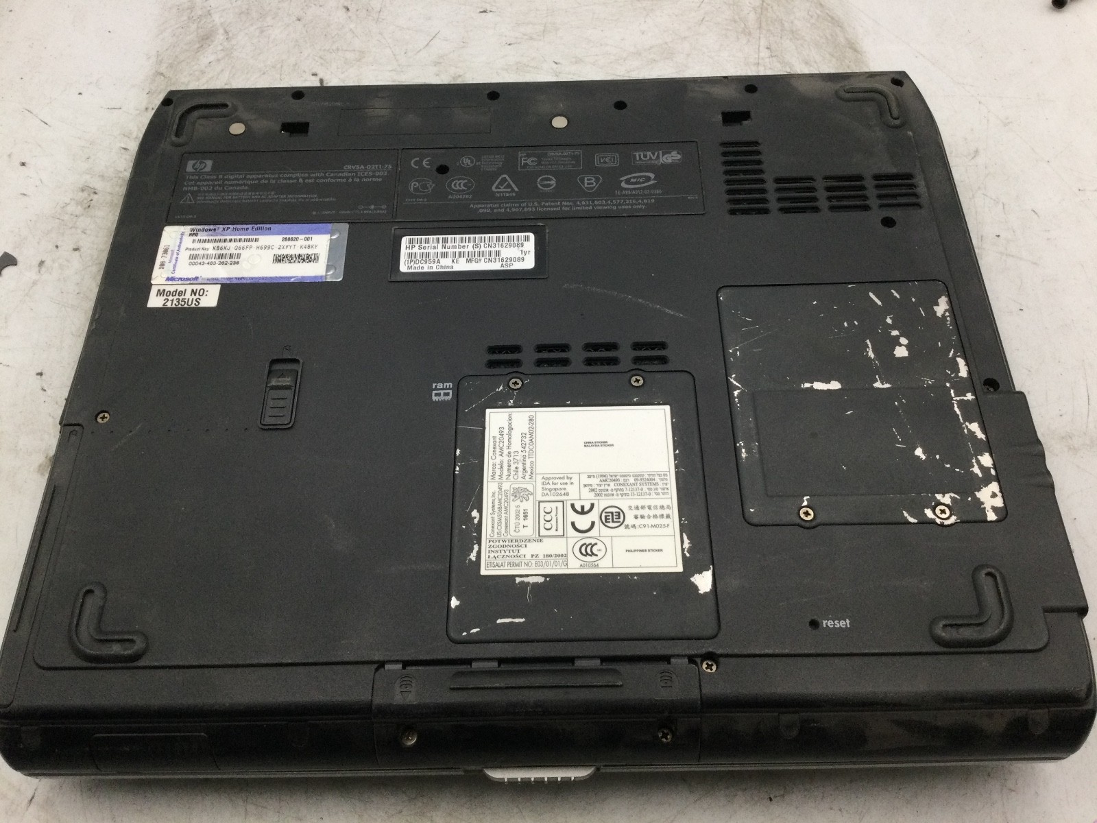 COMPAQ PRESARIO 2100 – INTEL CELERON – 1GB RAM – BOOTS TO BIOS/BAD SCREEN – BB