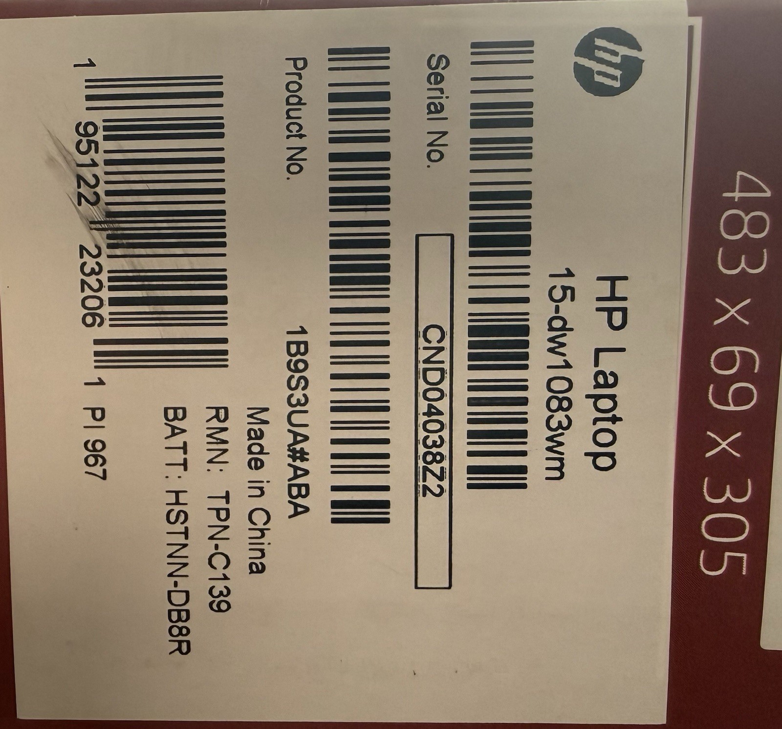 HP 15 – Crimson Red – dw1083wm 15.6″ Intel Pentium 4GB RAM 128GB SSD Red Win10 S