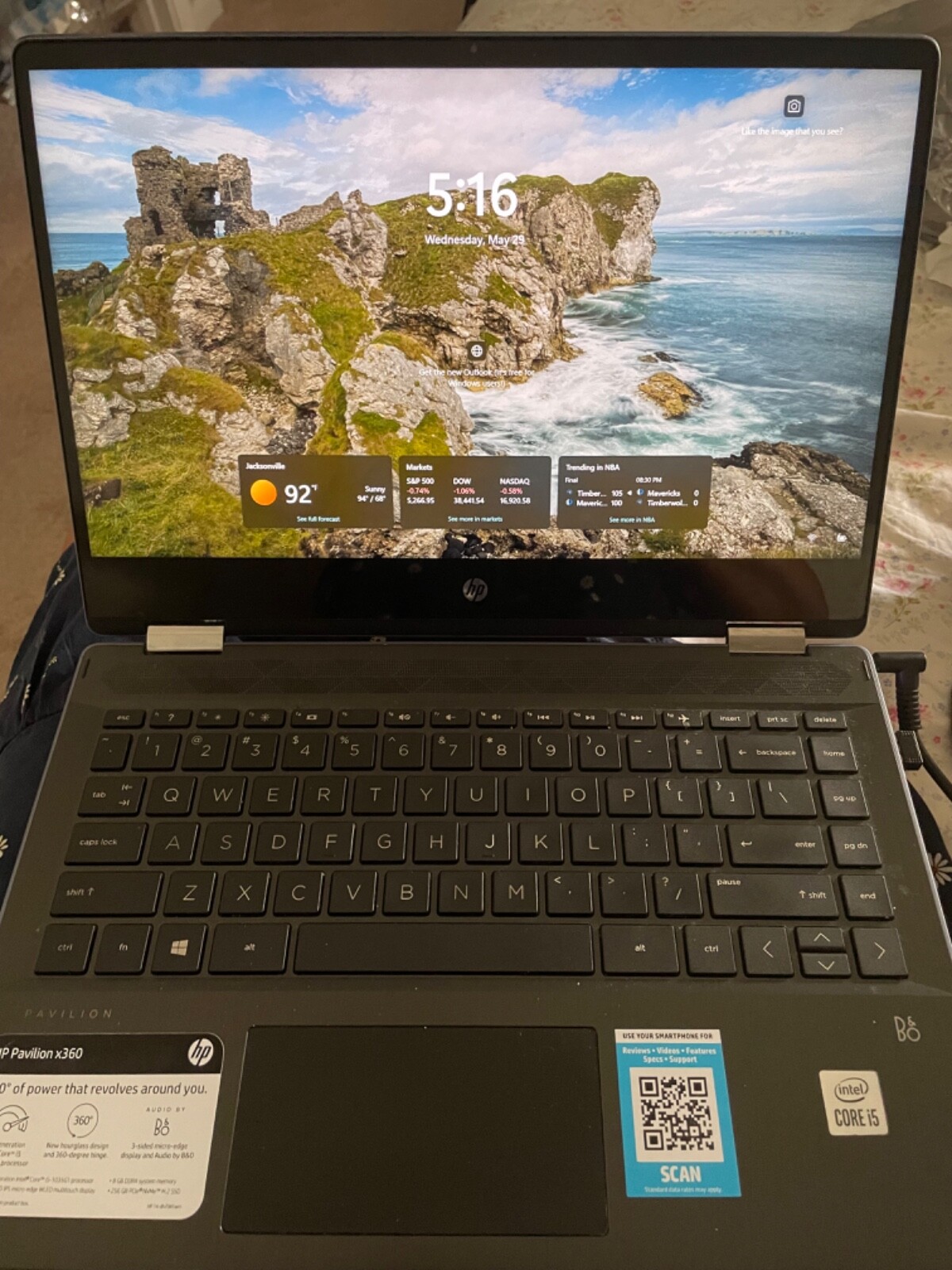 HP Pavilion x360 14″ (512GB SSD, Intel Core i5 12th Gen., 4.40GHz, 8GB)…
