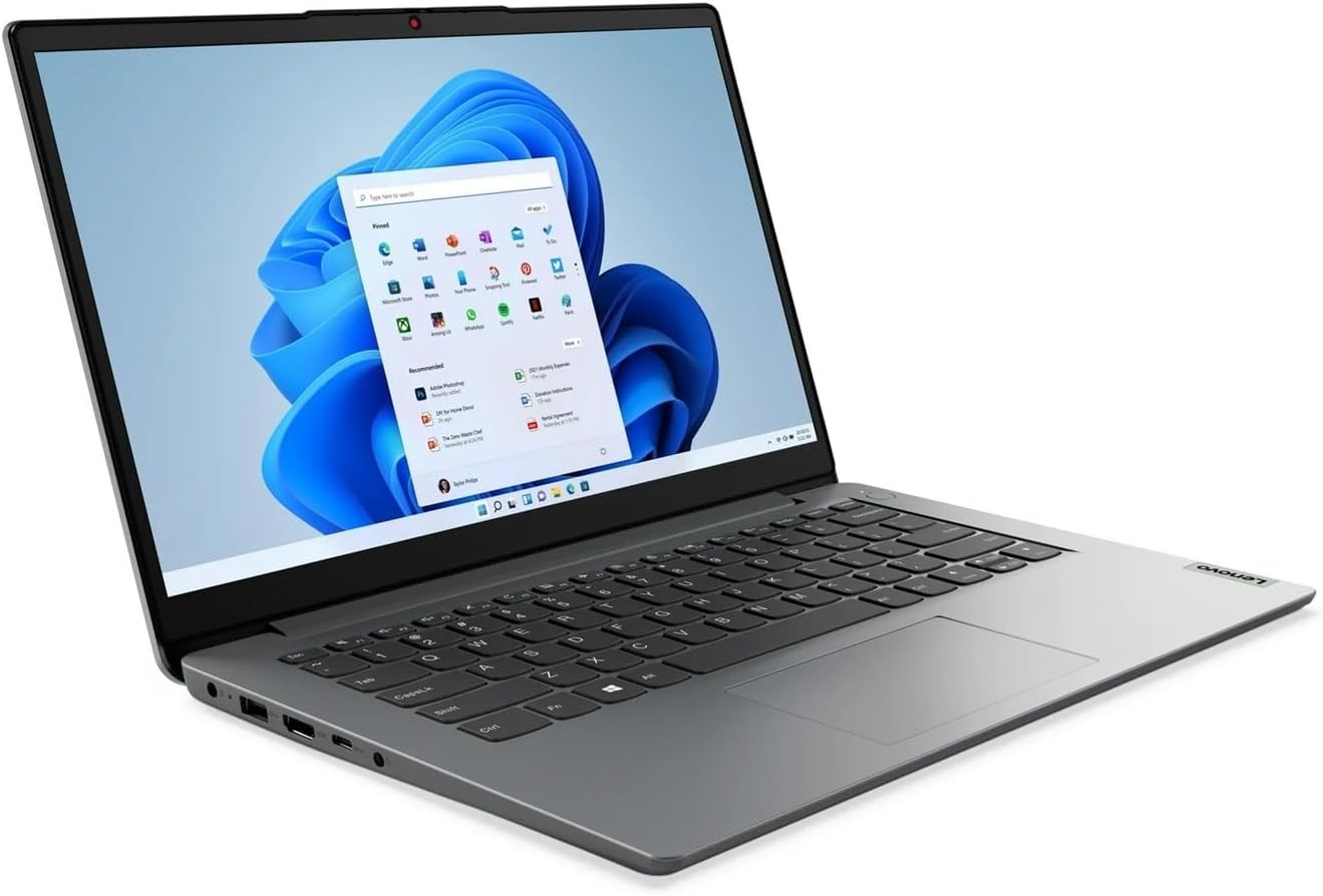 Lenovo IdeaPad 1 14″ HD Intel N4500 8GB RAM 256GB Storage Office 365 1TB Cloud