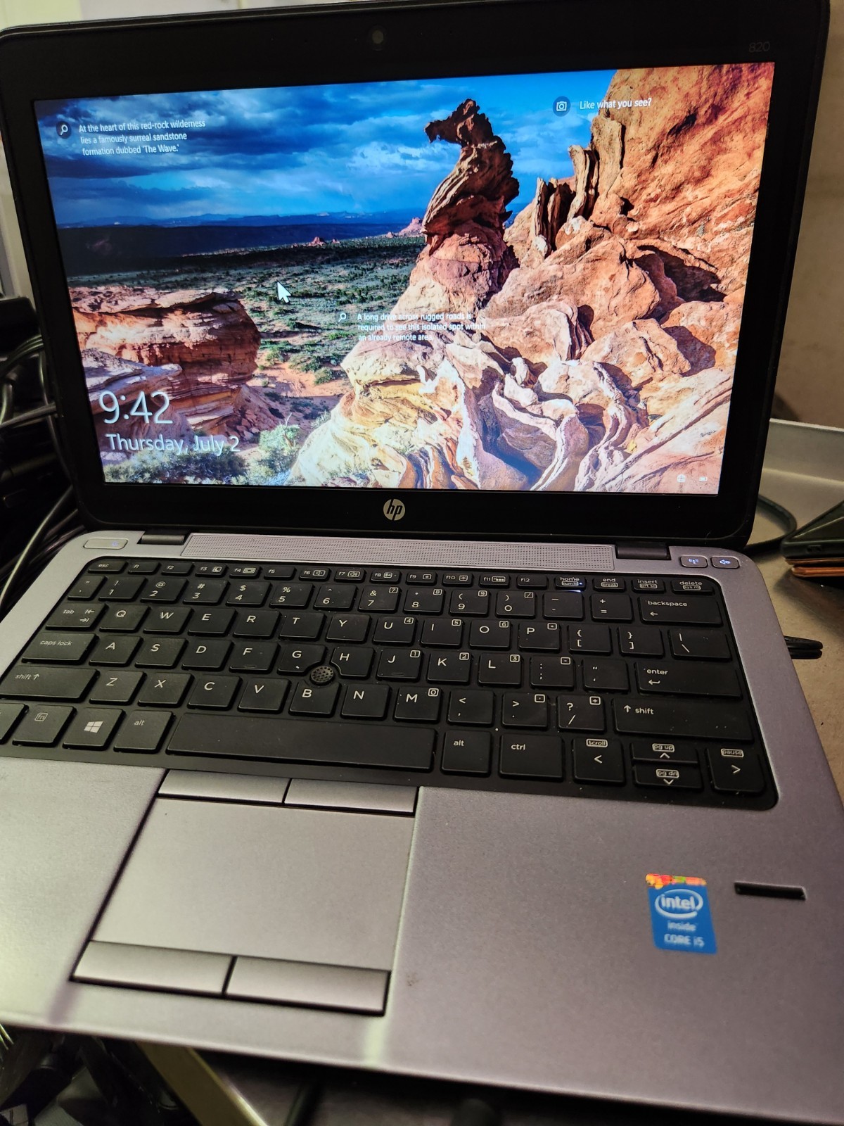 HP EliteBook 820 G1 Intel Core i5-4200U 8GB 500GB HDD W10/Good Battery & AC Pwr