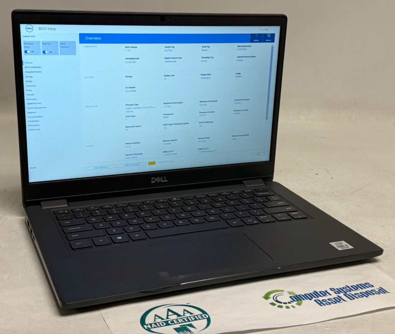 Dell Latitude 3410 14″ (i5-10210u 1.60GHz – 16GB RAM – 256GB SSD – Win11Home)