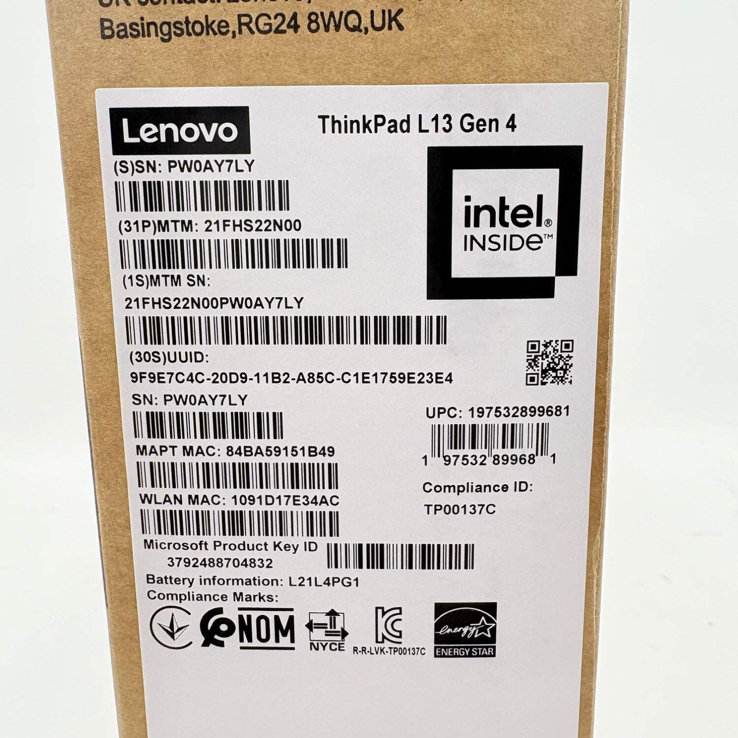 New Lenovo ThinkPad L13 Gen 4 13.3″ i5-1335U 1.4GHz 16GB RAM 256GB SSD