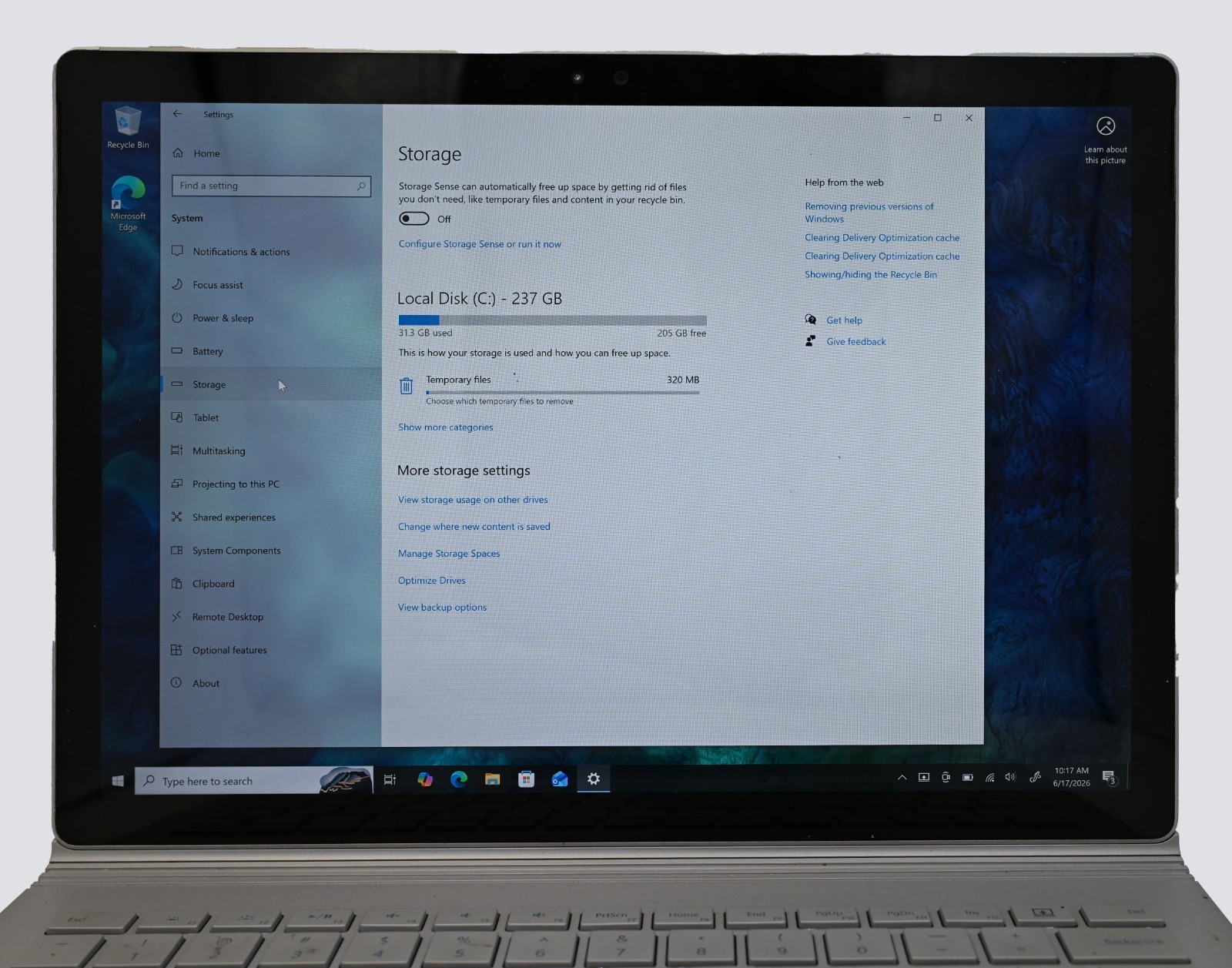 Microsoft Surface Book Intel core i5-6300u 2.4GHz 8GB RAM 256GB SSD Windows 10