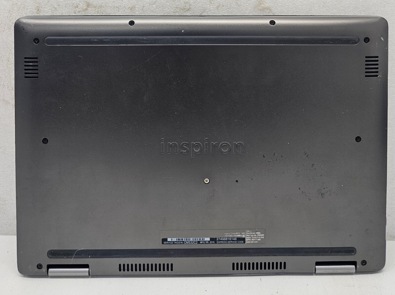 Dell Inspiron 13-7368 Laptop Intel Core i5-6200U 8GB Ram NO HD/OS/BATT (FL)