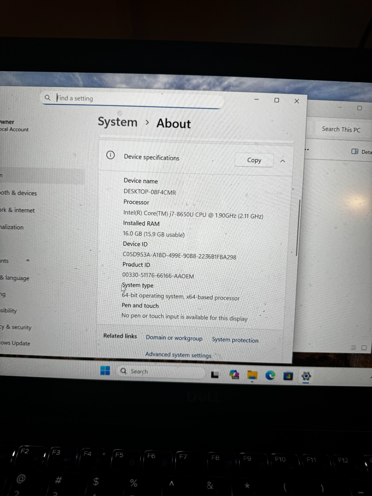 Dell Latitude 7490 Core I7-8650 256GB SSD 16GB RAM Win11 Pro Laptop #5774