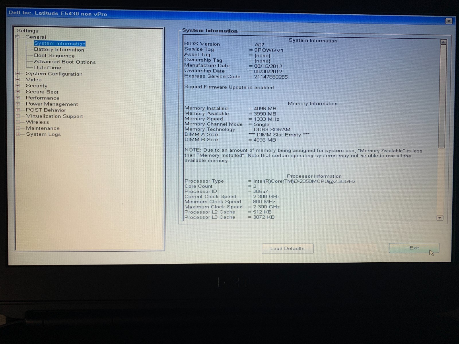 Dell Latitude E5430 Laptop For Parts/Repairs, No HDD/ OS Has Caddy, Bad Battery