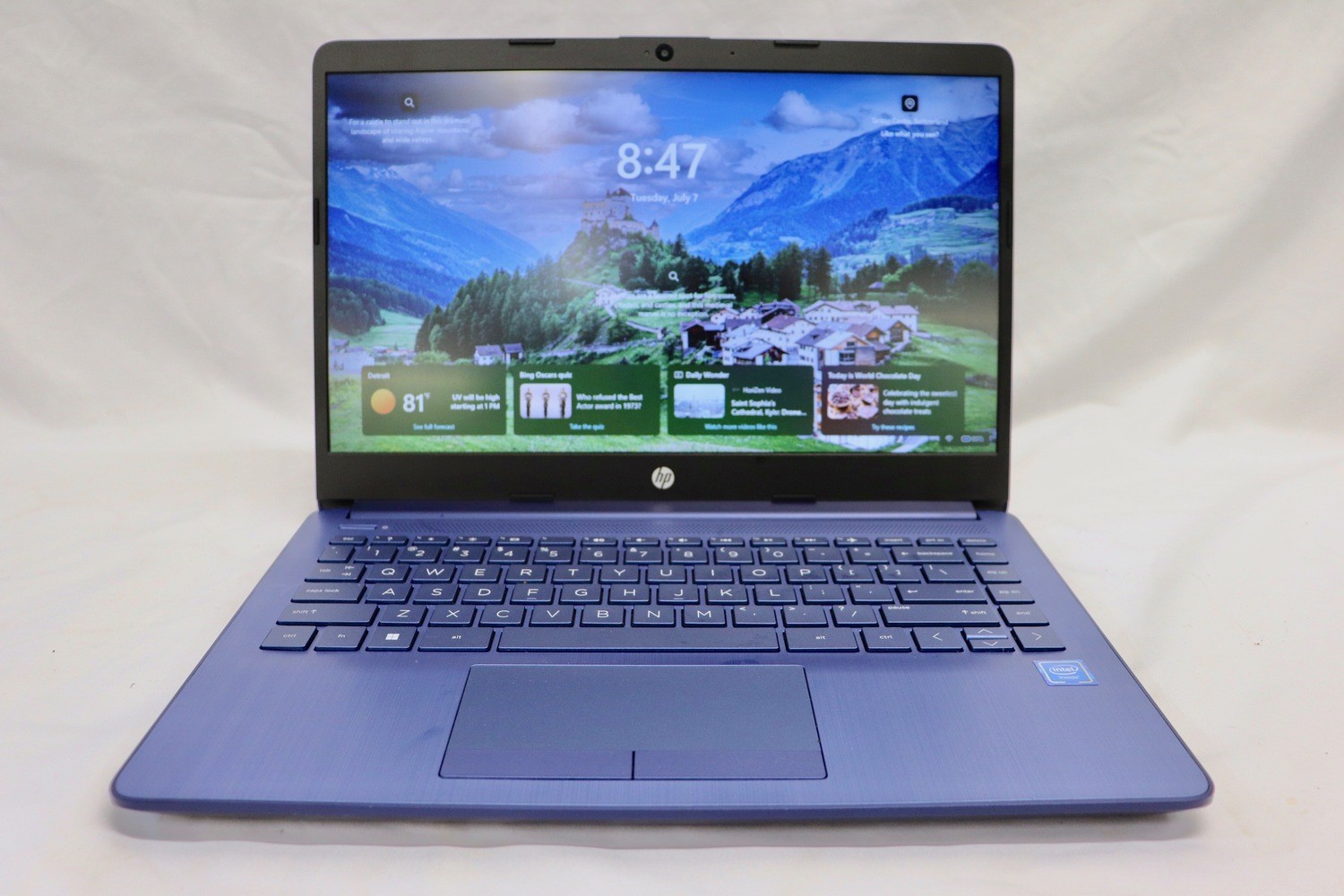 HP 14-cf211wm 14″ Celeron N4120 4GB 64GB eMMC W11 Home Laptop Blue