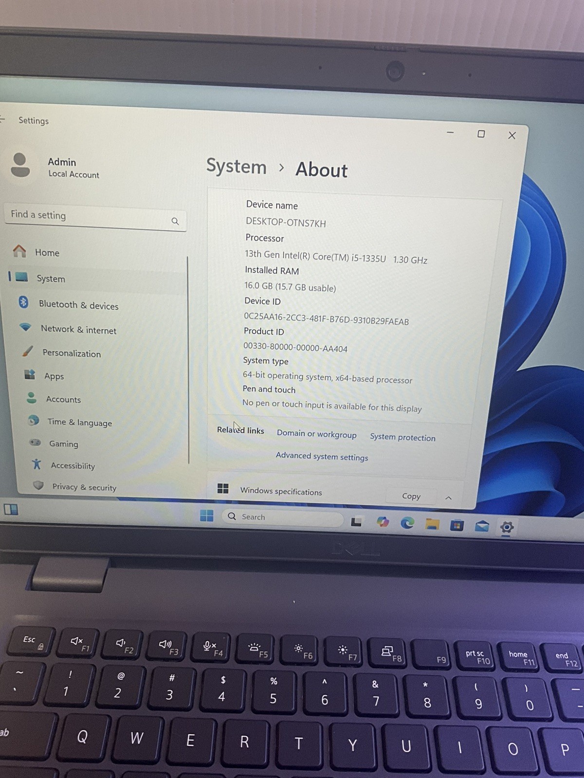 Dell latitude 3440 i5-1335U 1.3GHz 16GB RAM 256GB SSD Window 11pro