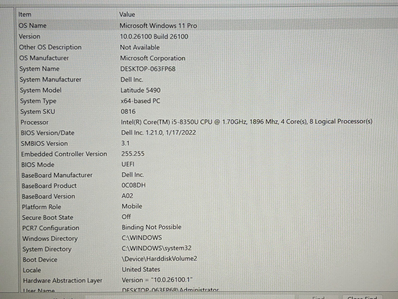 Dell Latitude 5490 14″ FHD Intel Core i5-8365U 1.6GHz 8GB 256GB SSD Win11Pro +PA