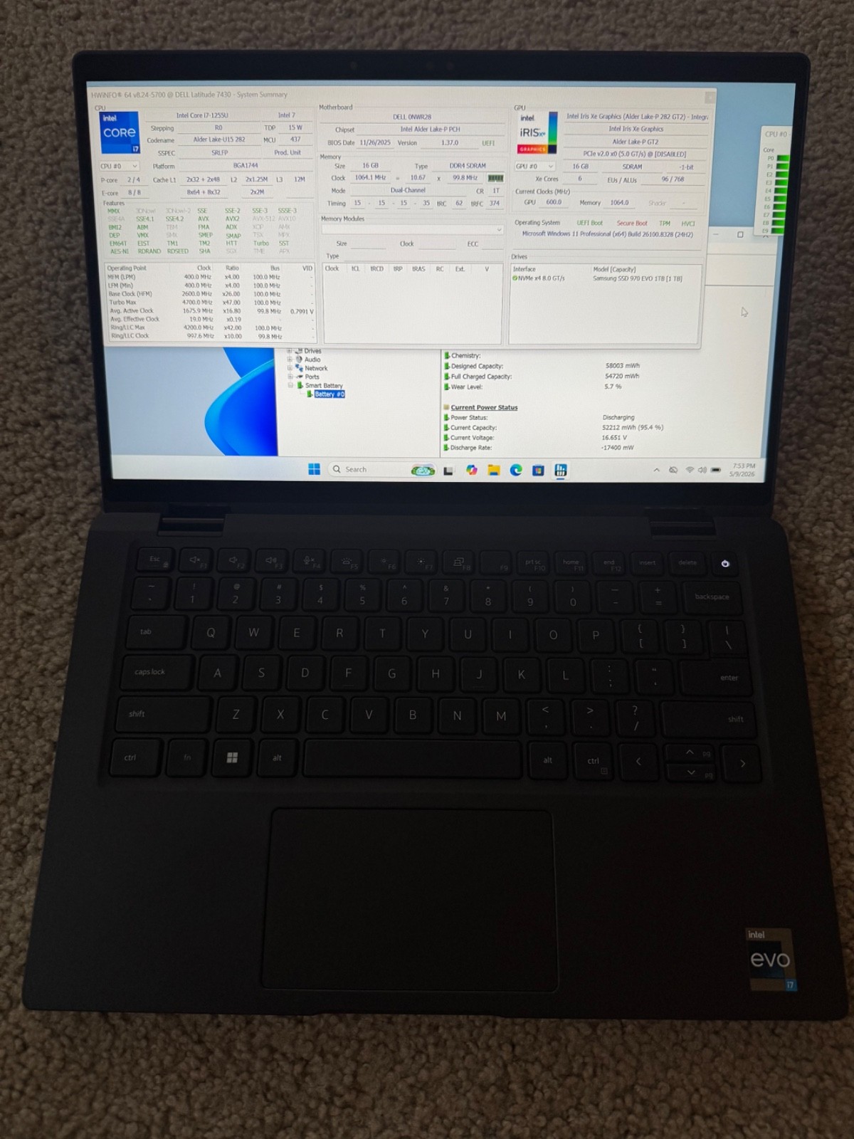 Dell Latitude 7430 10-Core i7-1255U 4.70GHz 512GB SSD 16GB RAM