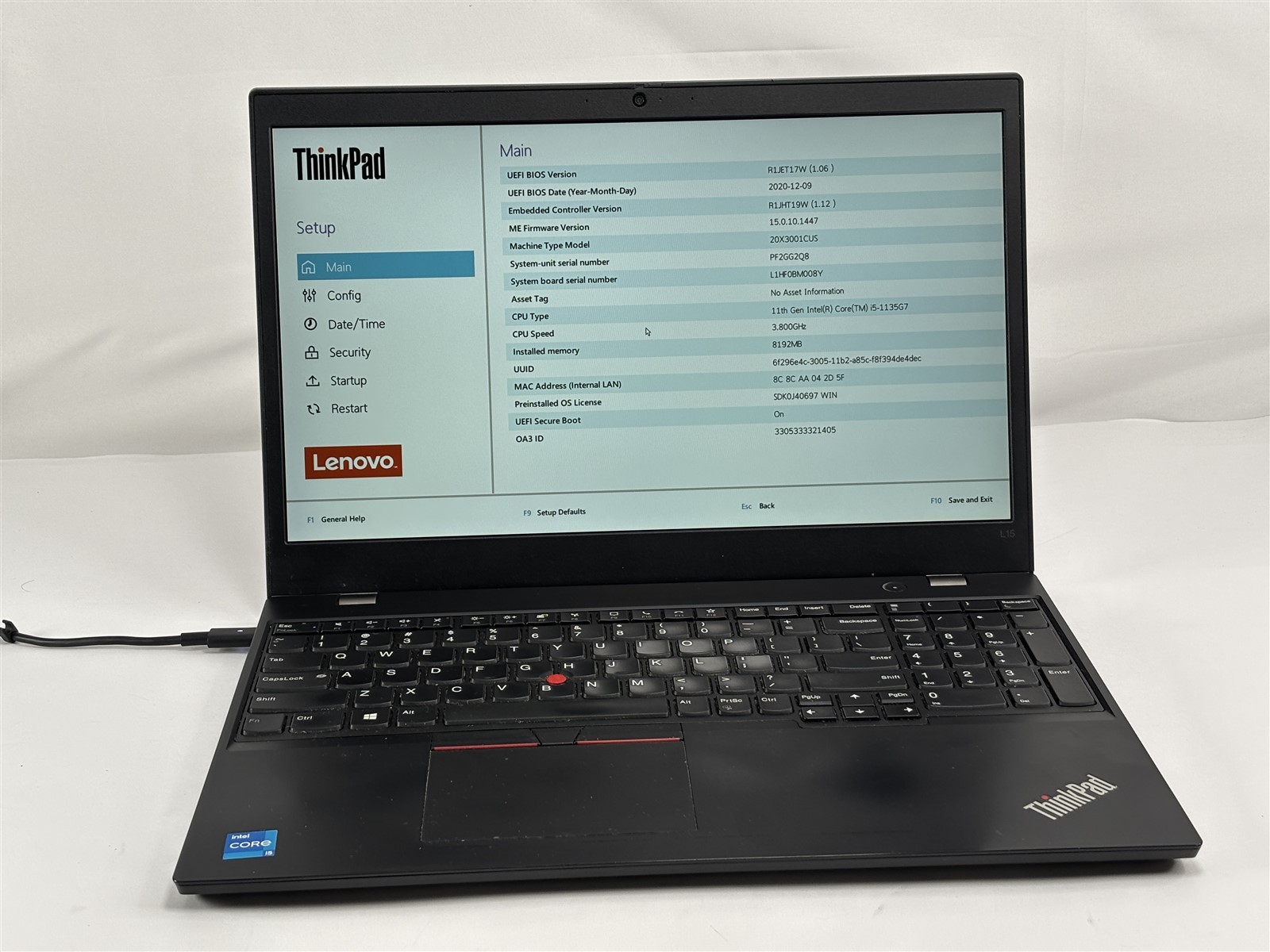 Lenovo ThinkPad L15 Gen 2 Intel Core i5-1135G7 8GB 256GB SSD 15.6″ Iris Xe