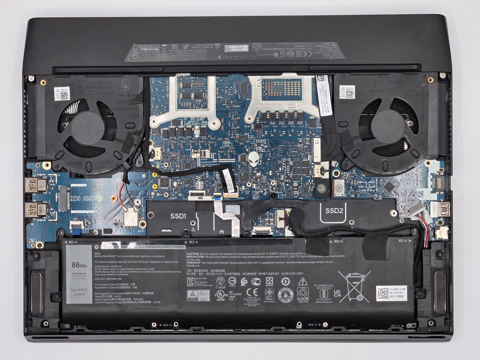 Dell Alienware m15 R3 15″ FHD I7-10750H 16GB RTX 2070 144Hz Motherboard *READ*