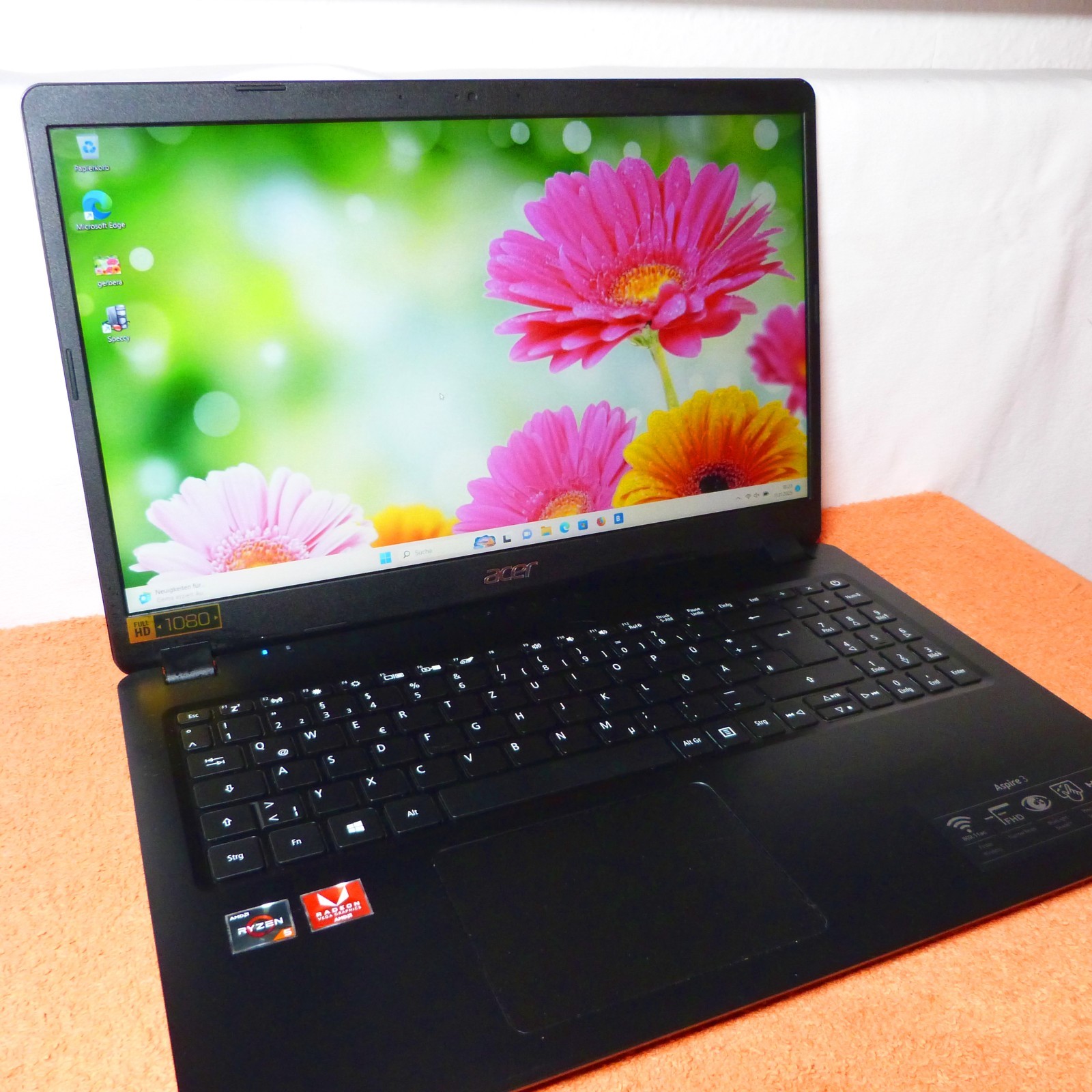 Acer A315 15″ FULLHD Ultrabook l SSD Windows 11 Pro 64l Ryzen 5 AMD I HDMI