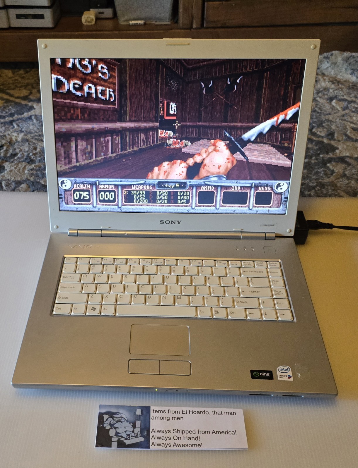 Sony Vaio VGN-N130G PCG-7T1L 512MB ram 80GB hdd 1.6ghz Core Duo Tested README