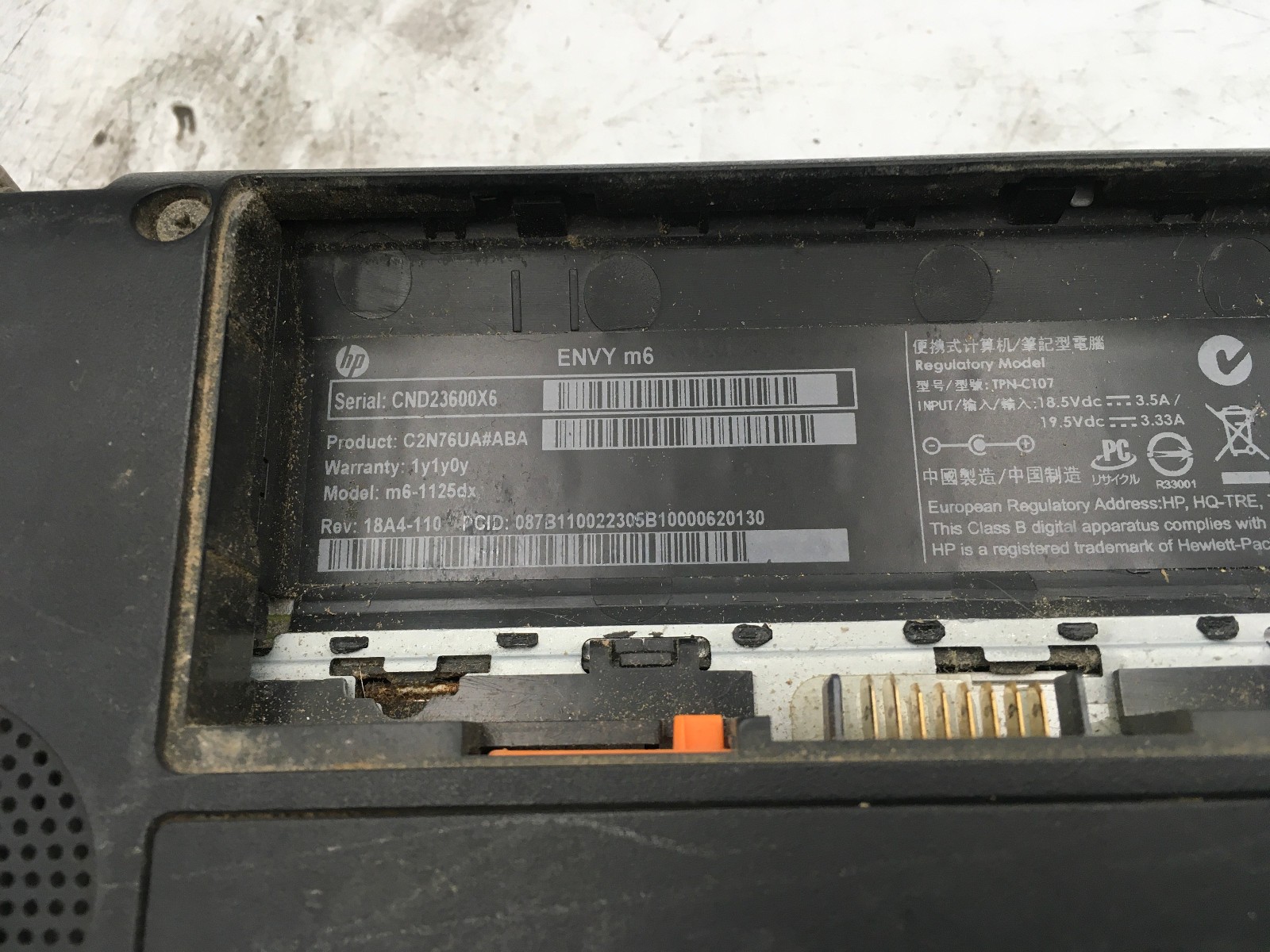HP ENVY M6 1125DX – FOR PARTS/NO POWER – INTEL i5-3230M – 8GB RAM – READ DESC-BB