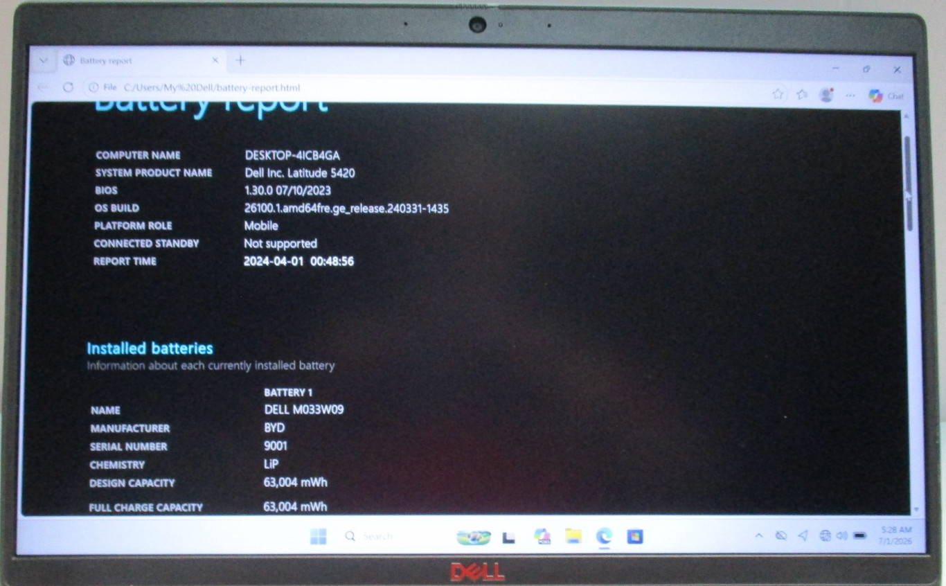 Dell Latitude 5420 14″ i5-1145G7 2.6 GHz 16GB 256GB SSD USB-C Charger/ W11 Pro