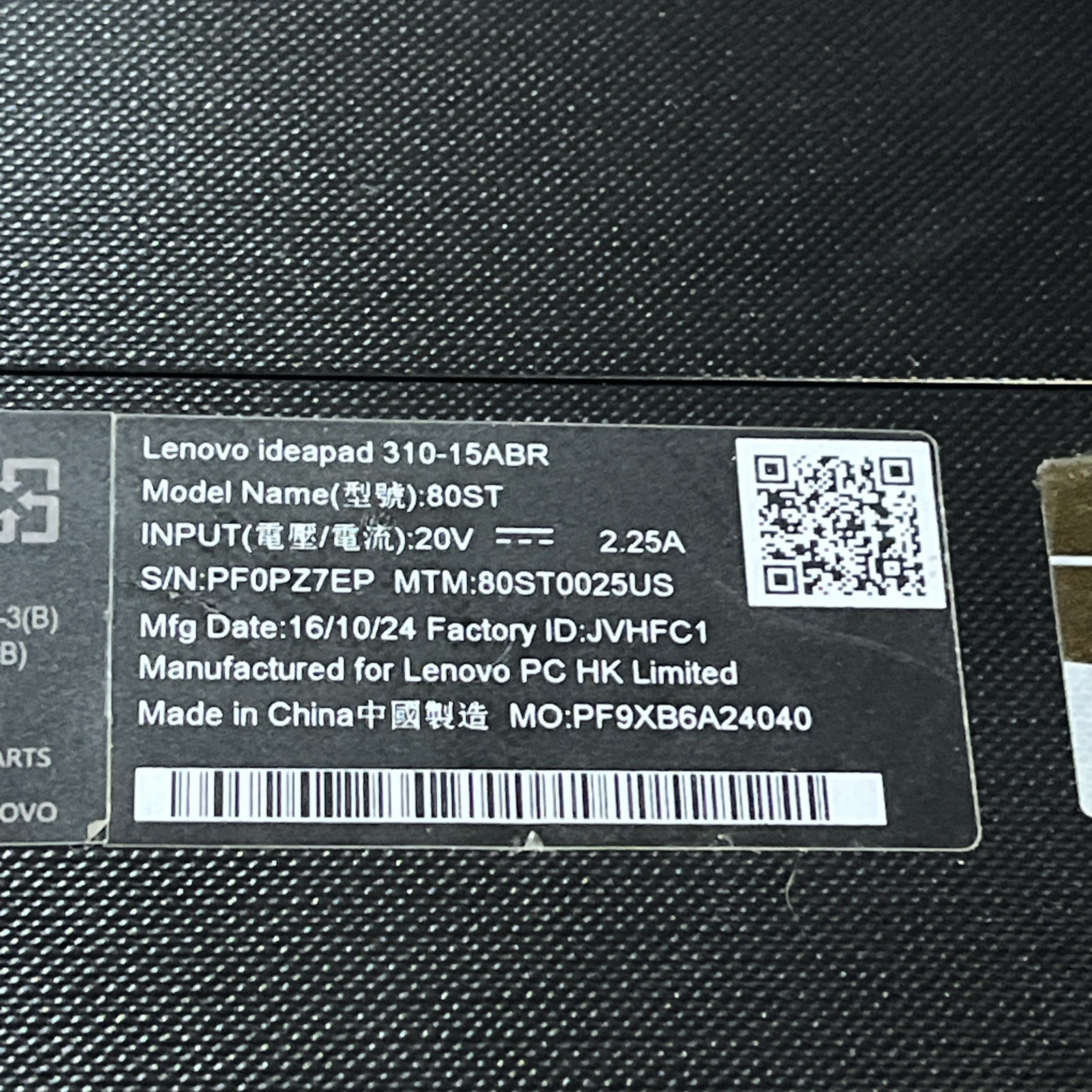 LENOVO IDEAPAD 310-15ABR AMD A10 4GB RAM NO HD
