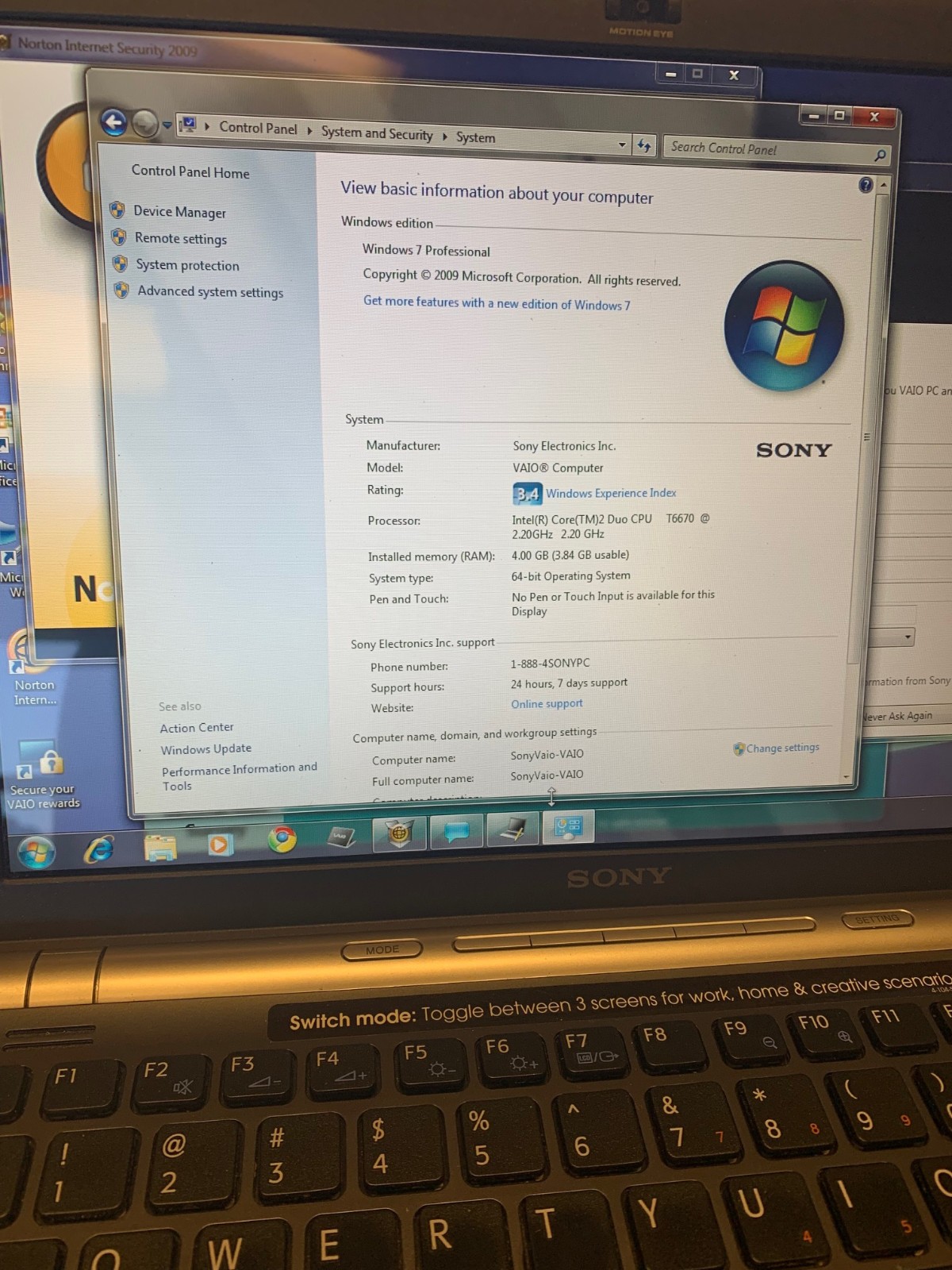 🍎🍎SONY VAIO VGNZ570 LAPTOP VISTA BUSINESS 2009+ORIGINAL RECEIPTS EXC COND🍎🍎