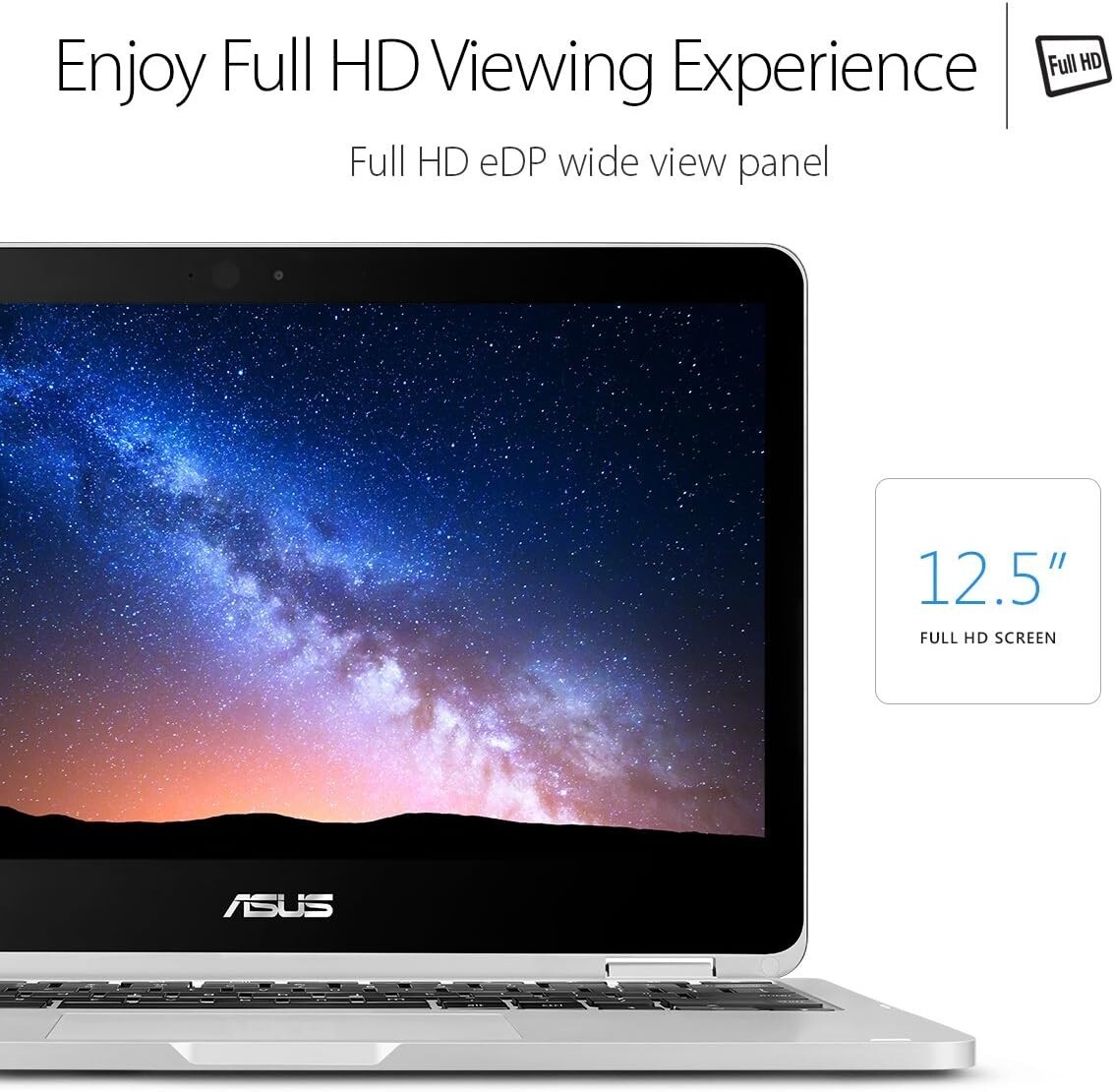 ASUS Chromebook Flip C302CA-DH54 12.5″ (64GB eMMC, Intel Core m5 6th Gen.,…