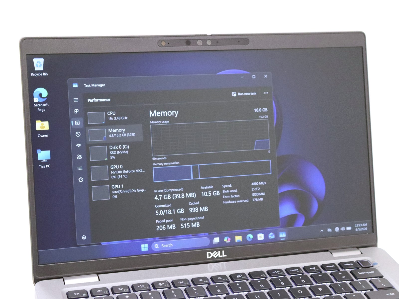 Dell Latitude 5431 14.0″ Touch Intel i5-1250P 16GB 256GB NVMe W11P GeForce MX550