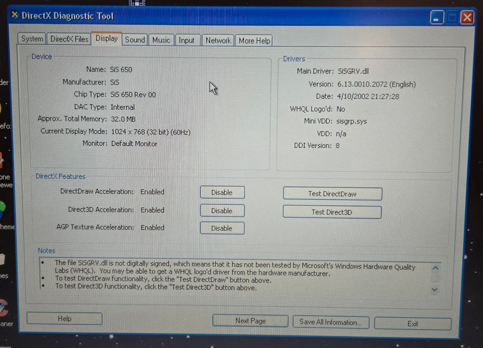 Vintage Nobilis Green731 (Intel Pentium 4 @ 1.80 GHz, 768 MB RAM, WinXP Home)
