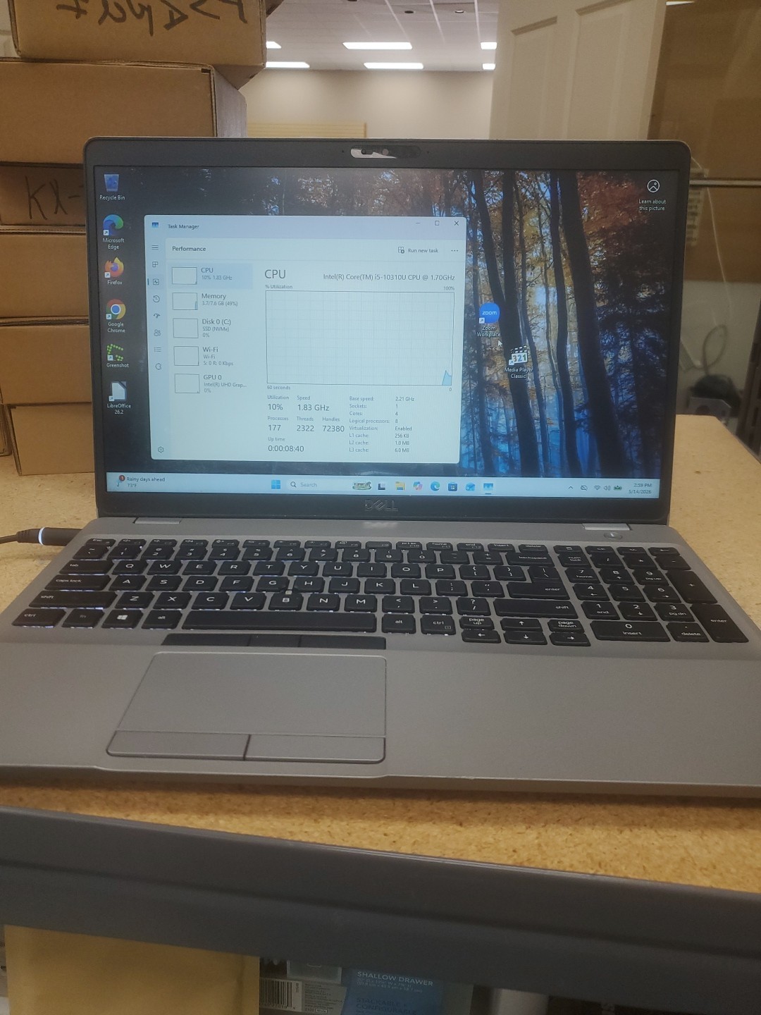Dell Precision 3550 Laptop – i5-10310U 8GB 256GB SSD 15.6″ 051426-7