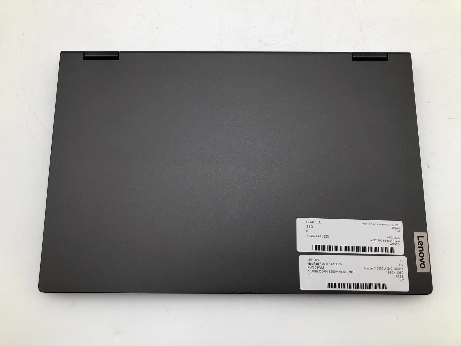 Lenovo | IdeaPad Flex 5 14ALC05 | Ryzen 5 5500U | 16GB | 256GB | 88% Battery