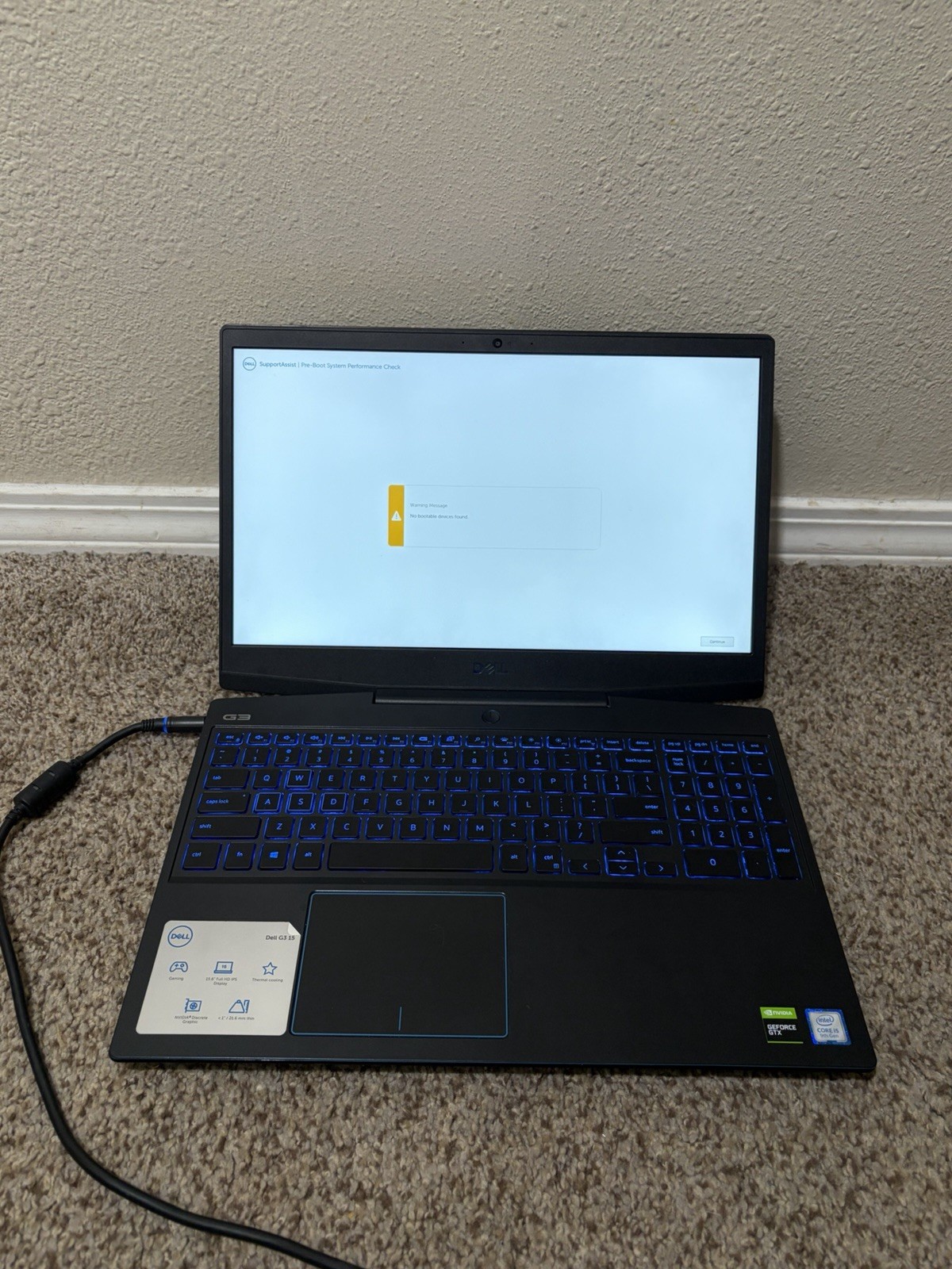DEll G3 3590 15.6″ Full Hd Gaming Laptop i5-9300H GTX 1050 12Gb Ram 1TB READ