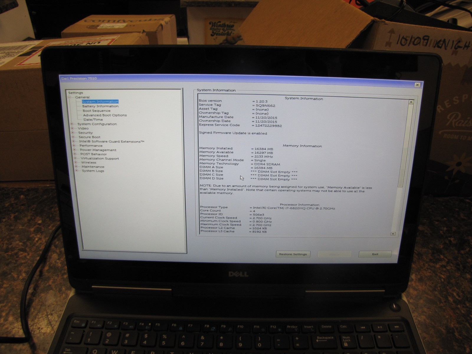 Dell Precision 7510 15″ Touchscreen Laptop Intel i7-6820HQ 2.70GHz 16GB RAM +HDD