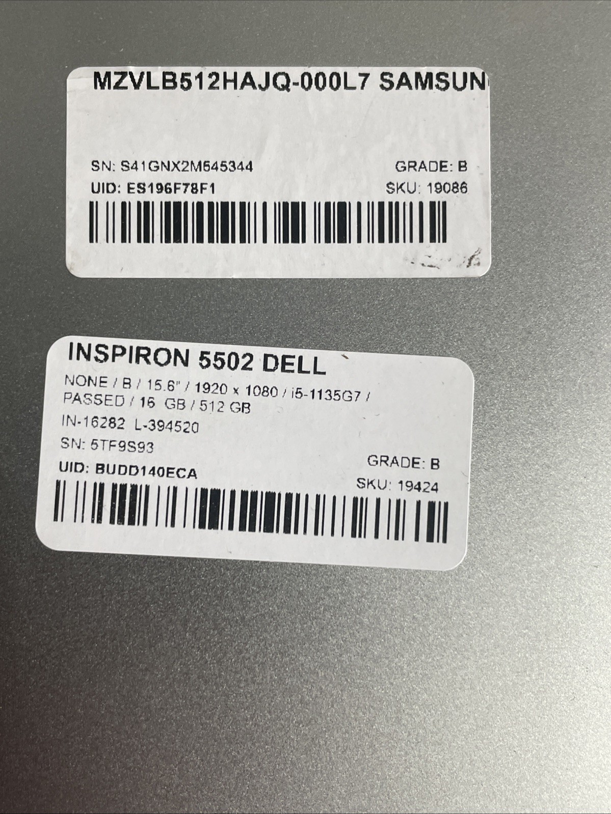 Dell Inspiron 15 5502 15″ FHD I5-1135G7 512GB SSD 16GB W11 Webcam FP Reader